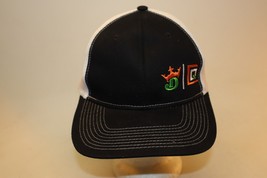 Draft Kings/Casino Queen Logo Snapback Hat Cap Mesh Black White Casino G... - £11.60 GBP