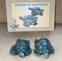 NEW Under The SEA TURTLE SALT &amp; PEPPER SHAKERS Stoneware Nautical Ocean ... - £15.98 GBP