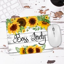 Boss Day Gift For Women, Boss Lady Mouse Pad, Sunflower Desk Accessories, Boss L - £11.25 GBP