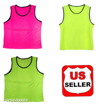12 Pack Soccer Team Sports Trainning Vest Jerseys Youth - £22.73 GBP
