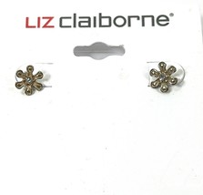 Liz Claiborne Gold Tone Stud Daisy Earrings NWT - $69.06 MXN
