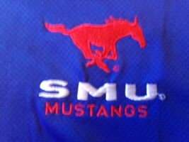SMU MUSTANGS NCAA Licensed Traditional  Blue Collar Golf Shirt Size XXL ... - $21.77