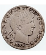 1906-D 50C Barber Demi Dollar En Fin État , Léger Gris Couleur - $60.61