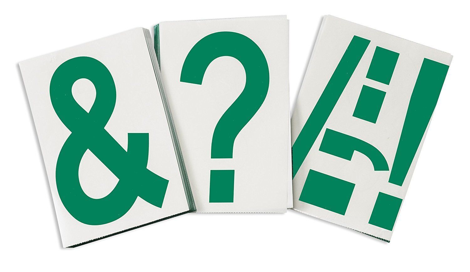 Brady 121910 ToughStripe Die-Cut Polyester Tape, Green Punctuation &amp; ? !... - $9.00