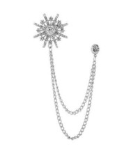 Star Brooch Vintage Look Silver Plated Suit Coat Broach Collar Cross Pin GGG52 - £14.67 GBP