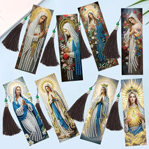 Diamond Painting Completed Religious Holy ,, Bookmark with Tassel - $9.99