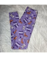 Crazy Dog Leggings Pants Size M Womens Namaste Home with my dog - $304.63 MXN