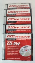 5 pack CD-RW rewritable 1×-4× office max 700mb/80 minute format Grade A quality  - £7.01 GBP