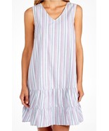 Fresh Produce Large Pink Stripe Melody Flounce Ruffle Sleeveless Cotton ... - $29.88 CAD