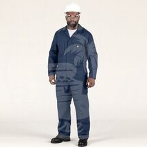 Dickies Flex Performance Coverall MED Regular Navy Blue Temp Control Lon... - $50.53 CAD