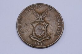 Philippines 1937-M One  1 Centavo Brass Coin - $11.99