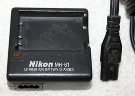 Nikon MH-61 OEM Camera Battery Charger Complete w/ AC Power Cord ~ Used - £7.83 GBP