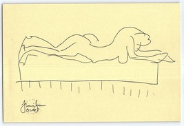 Stylo Dessin Sur Papier Nu Femme Inclinable Étude Par Connu Artiste - $99.08