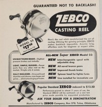 1954 Print Ad Zebco Super Model 22 Casting Fishing Reels Tulsa,Oklahoma - £12.58 GBP