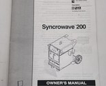 Miller Syncrowave 200 AC/DC Welder Owners Manual Parts List Wiring Diagram - $18.95