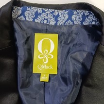 QMack Womens Blazer Jacket White & Blue Floral Collared Two Button Coat - Size 6 image 3