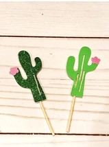 Fiesta Party - Fiesta Cupcake Toppers, Cactus Cupcake Toppers, Cactus To... - $8.17