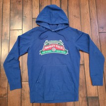 Chicago Cubs WRIGLEY FIELD Hoodie 100 Years Patch 1914-2014 Blue Size Medium M - £22.27 GBP