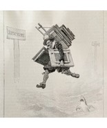 The Artist Jumping the Shark Paris To NY Leloir Victorian Print Poem 189... - £32.66 GBP