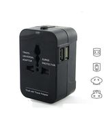 Color: Black - Worldwide Power Adapter and Travel Charger with Dual USB ... - €14,92 EUR