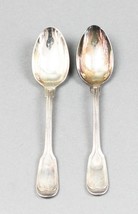 Christofle France Chinon Silverplate 5 1/2&quot; Fruit Spoons Set of 2 - £47.50 GBP