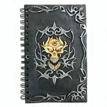 Resin Skull Design Front Spiral Notebook by Marka Gallery Collectible Vintage - £31.72 GBP