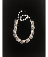 Vintage Coro Beaded Necklace Wedding Blue Sparkle - $17.82