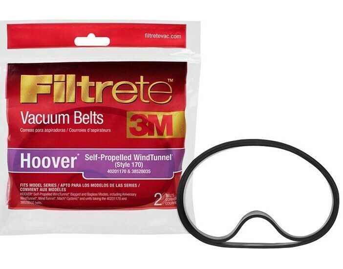 Primary image for NEW 3M Filtrete 64170A Hoover 2 Vacuum Belts Self-Propelled WindTunnel Style 170