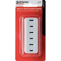 Pass &amp; Seymour 63WBPCC5 Triple Plug In Adapter, 125V, 15-Amp, White - $26.24 CAD