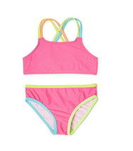 Wonder Nation Toddler Girls Bikini Tankini Swimsuit Set Size 12 Months - £15.93 GBP