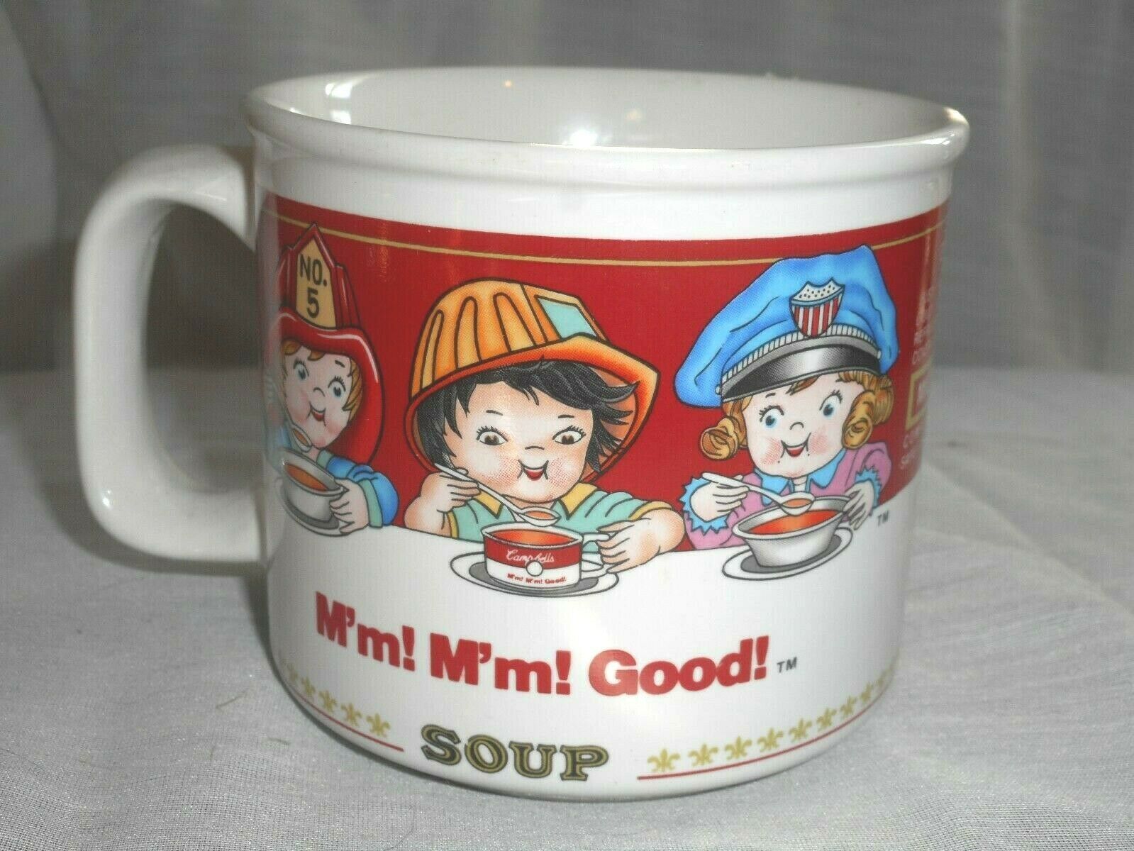 Campbell Soup Career Kids Microwavable Soup Coffee Mug West Wood 14 oz 1993 - $12.34