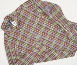 NEW! Polo Ralph Lauren Western Style Madras Shirt!  *Lightweight*  *Metal Snaps* - $44.99