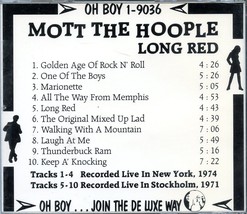 MOTT THE HOOPLE - Long Red  ( Oh Boy Records ) ( Live in New York 1974 plus Live - £18.37 GBP