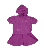 Faded Glory Vintage Girls Hoodie Top Size 4T Short Sleeve Purple Embelli... - $12.98
