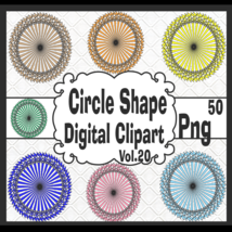 Circle Shape Digital Clipart Vol.20 - $1.25