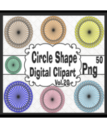 Circle Shape Digital Clipart Vol.20 - $37.17 MXN