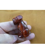 Y-DOG-AI-562) Red rainbow jasper WIRE FOX AIREDALE Terrier dog gemstone ... - £14.86 GBP