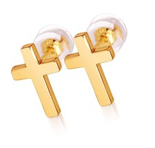 925 Sterling Silver Cross Stud Earrings Fashion Cross - £34.13 GBP