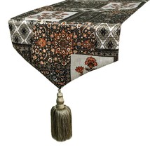 Niloufar - Brown Satin Decorative Table Runner - £41.21 GBP+