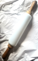Large Antique Milk Glass Rolling Pin with Screw Off Wooden Handles - $1,093.69 MXN