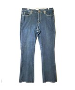 Womens Lee Jeans Size 18 Long Lower On The Waist Mid Rise Blue Denim - $17.46