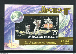 Hungary 1969 Space Apollo 11 Imperf Souvenir Sheet MNH 15051 - £15.82 GBP