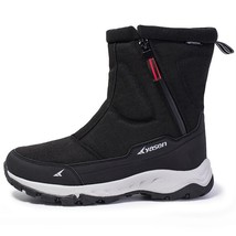Winter New Thick Couple Snow Boots Plus Velvet Warm Side Zipper Outdoor Casual S - £41.57 GBP