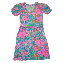 NWT Lilly Pulitzer Isolde in Rose To The Occasion Cotton Belted Shift Dress M - £78.69 GBP