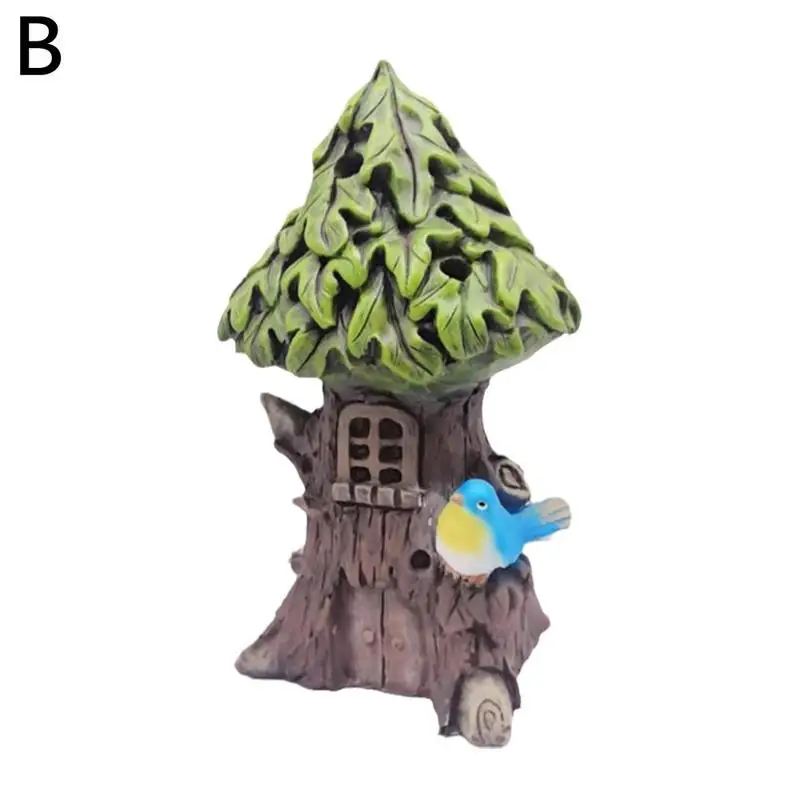 Craft Miniature House Solar Powered Led Light Garden Fairy Outdoor Walkway Decor - £80.47 GBP