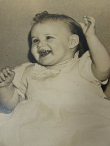 Vintage Baby Photograph 1940s Studio 30431 Infant Girl - $29.69
