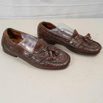 Peter Huber Leather Brown Men&#39;s Tassel Loafer Shoes Size 11 - $150.72