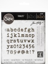 Sizzix Thinlits Dies By Tim Holtz-Alphanumeric Tiny Type Lower - £19.61 GBP