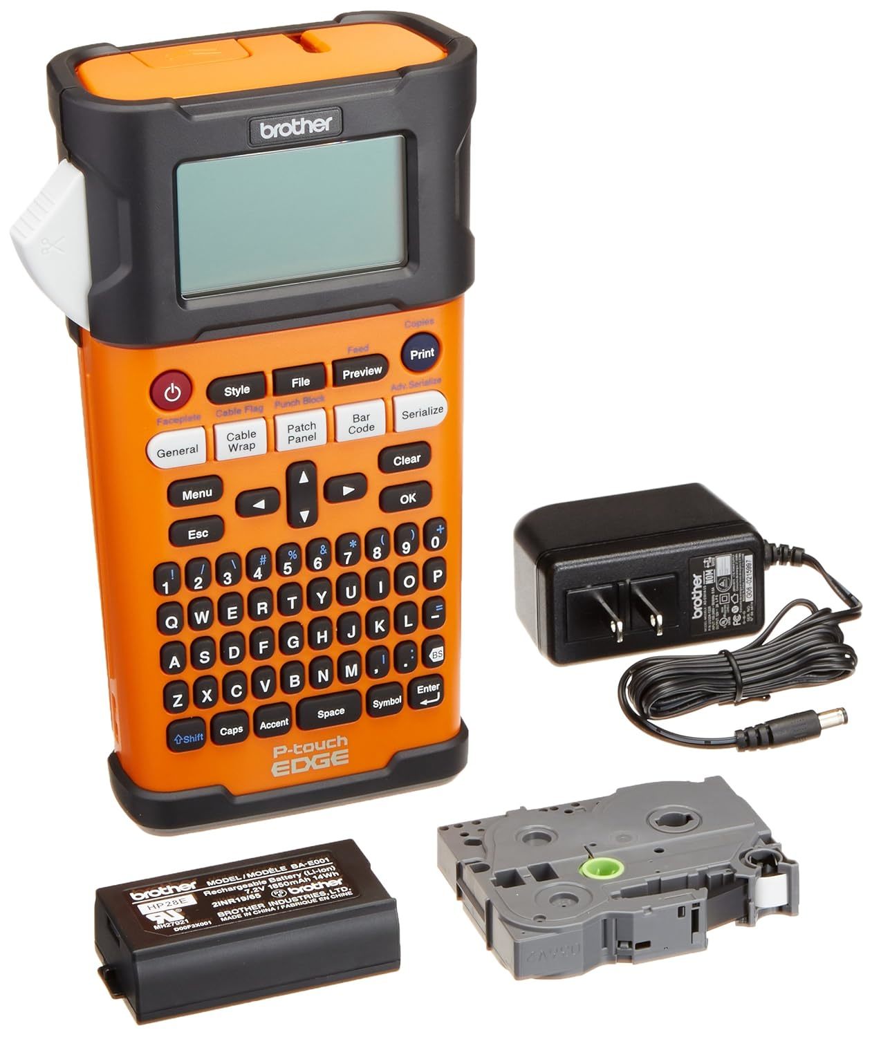 Brother Pte300 Handheld Industrial Laminate Label Printer, Orange, Up To 18Mm - £119.88 GBP