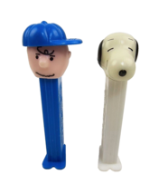 Vintage Pez Dispenser Peanuts Charlie Brown &amp; Snoopy Made in Slovenia Lot of 2 - £7.50 GBP